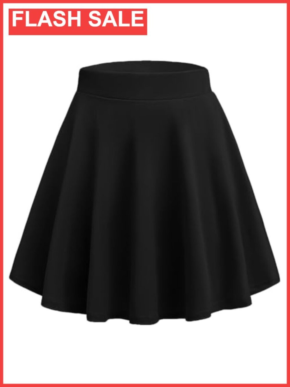 Mini Skater Skirt High Waist A-Line Stretchable Party Club Skirt